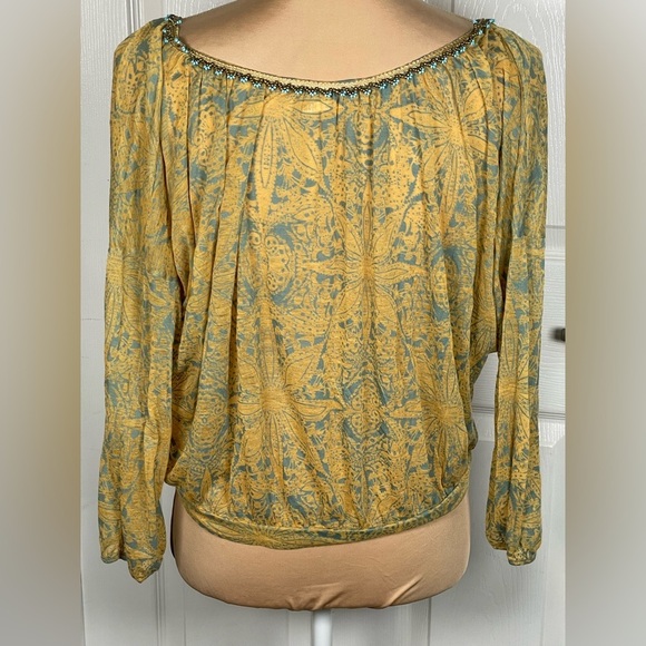 Free People Gorgeous Boho Beaded Crop Top Small - Picture 5 of 7